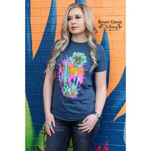 Cactus and Flower Sunset Women's Tee